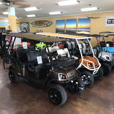 Coastline Custom Golf Cars in Port Aransas, TX.