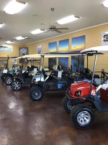 Coastline Custom Golf Cars in Port Aransas, TX.