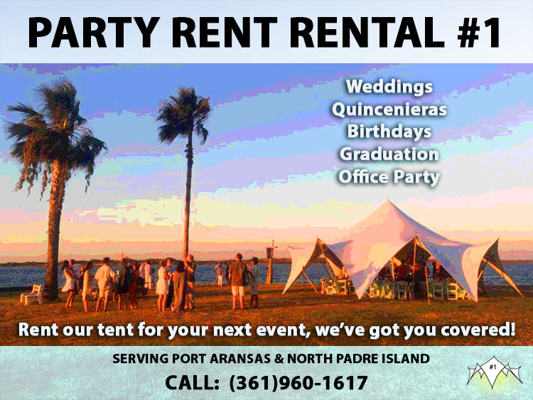 Party Tent Rental #1 in Port Aransas, TX.